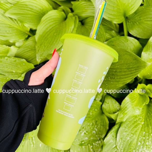 ⚡️NEW⚡️Starbucks Summer Neon Yellow Ultra Violet Color Changing Printed Cold Cup - Picture 3 of 6